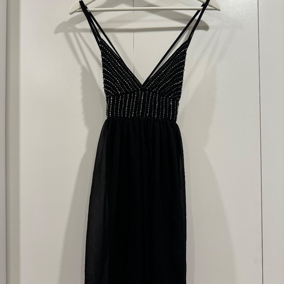 Zara Black Beaded Top Dress - Picture 2 of 4